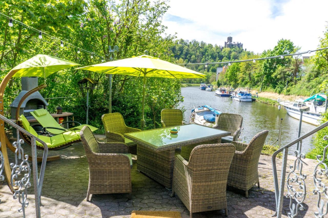 Ferienhaus auf der Schleuseninsel Lahnstein Exterior foto